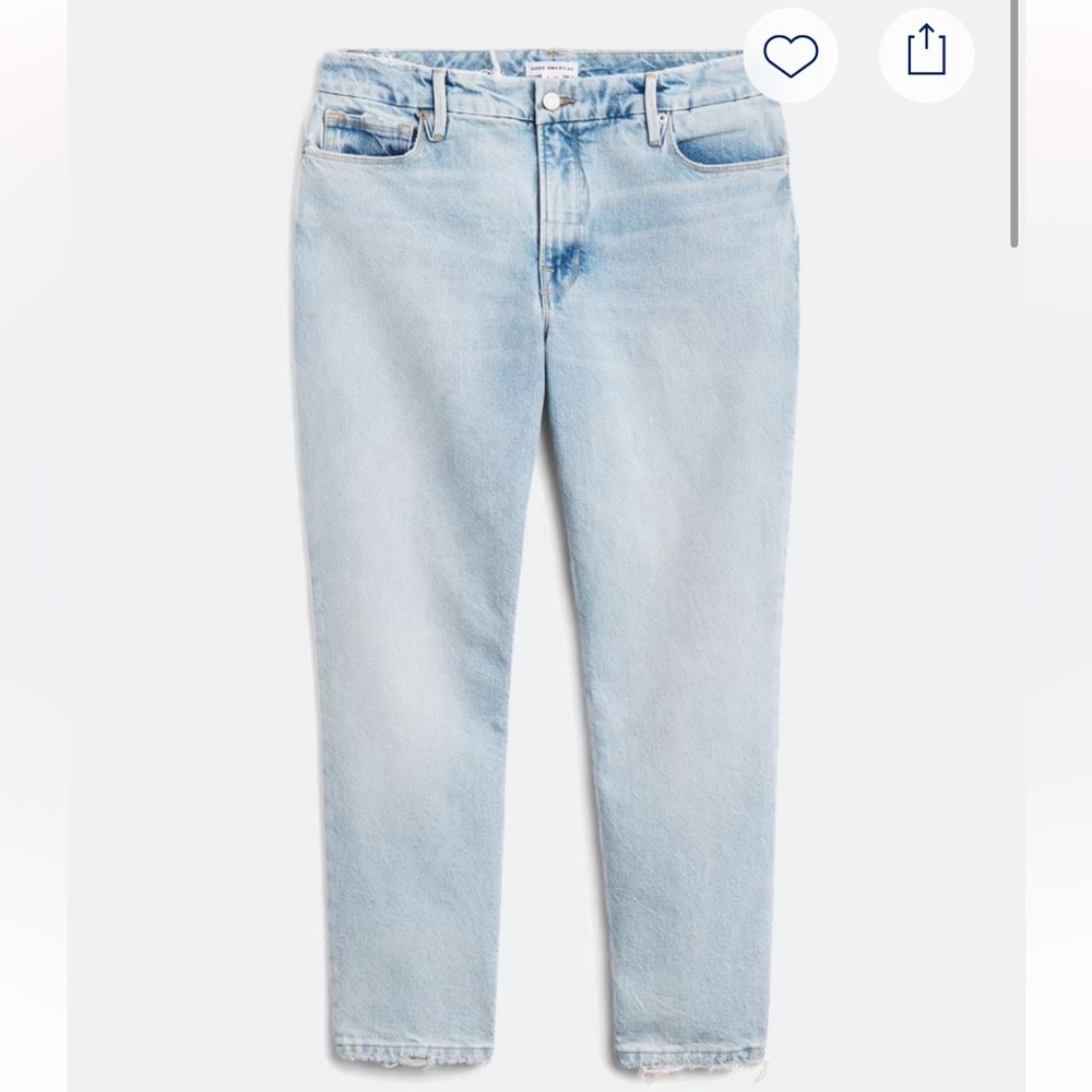 Good Girlfriend Good American light wash denim